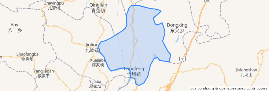 Mapa de ubicacion de Longfeng.
