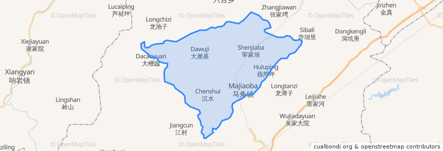 Mapa de ubicacion de Majiao.