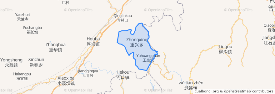 Mapa de ubicacion de 重兴乡.