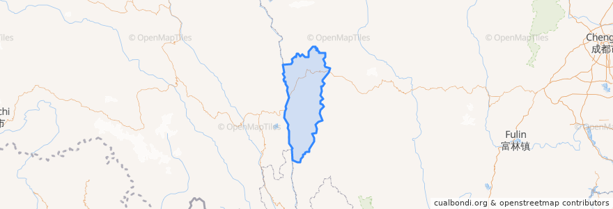 Mapa de ubicacion de Batang County.