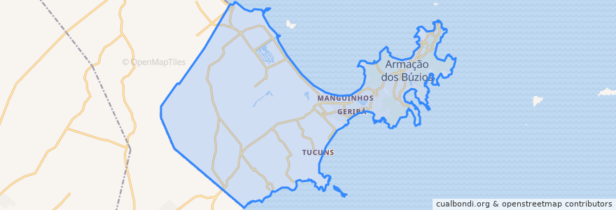 Mapa de ubicacion de Armação dos Búzios.