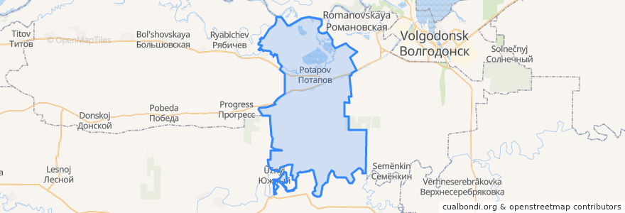 Mapa de ubicacion de Потаповское сельское поселение.