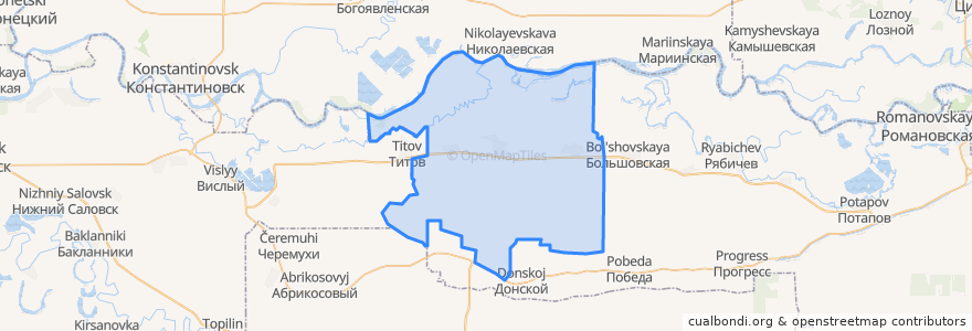 Mapa de ubicacion de Дубенцовское сельское поселение.