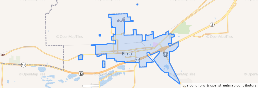 Mapa de ubicacion de Elma.