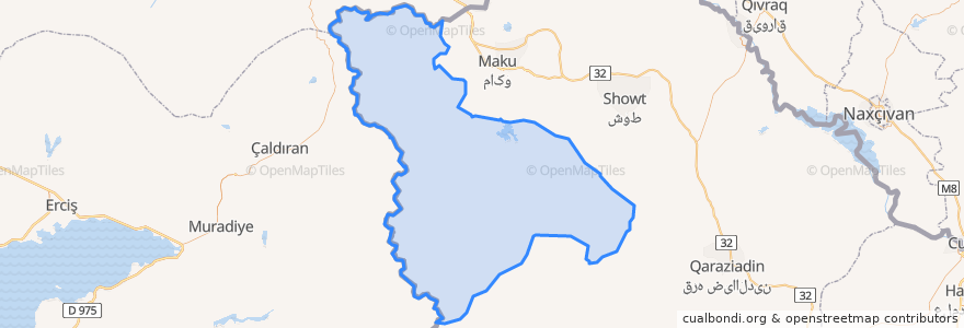 Mapa de ubicacion de Chaldoran County.