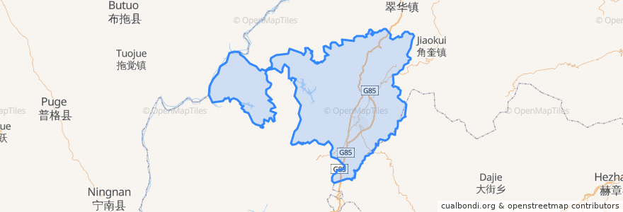 Mapa de ubicacion de Zhaoyang District.
