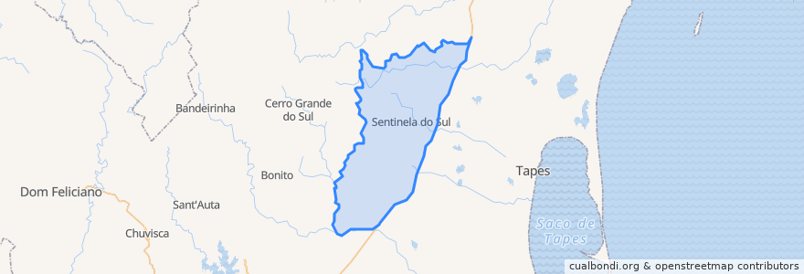 Mapa de ubicacion de Sentinela do Sul.