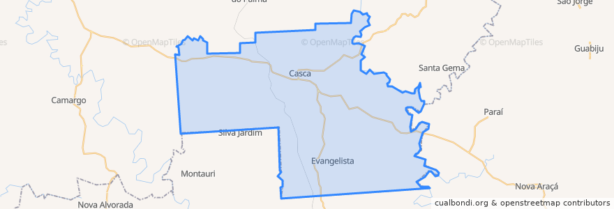 Mapa de ubicacion de Casca.