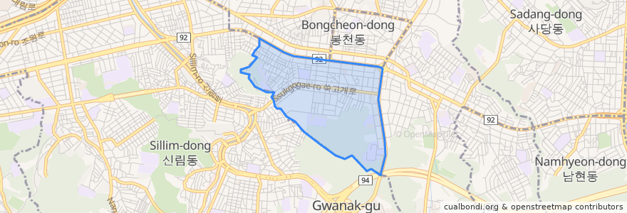 Mapa de ubicacion de Cheongnyong-dong.