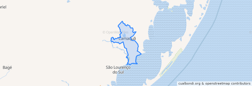 Mapa de ubicacion de Camaquã.
