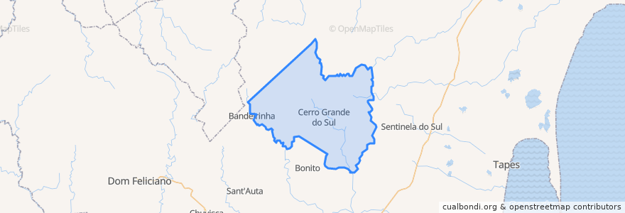 Mapa de ubicacion de Cerro Grande do Sul.