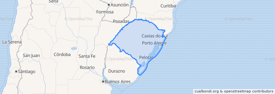 Mapa de ubicacion de Риу-Гранди-ду-Сул.