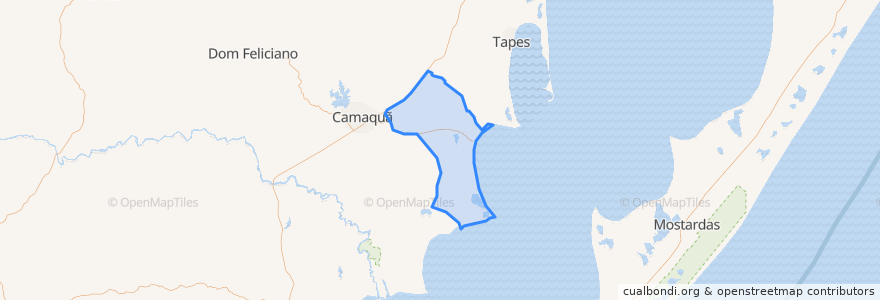 Mapa de ubicacion de Arambaré.