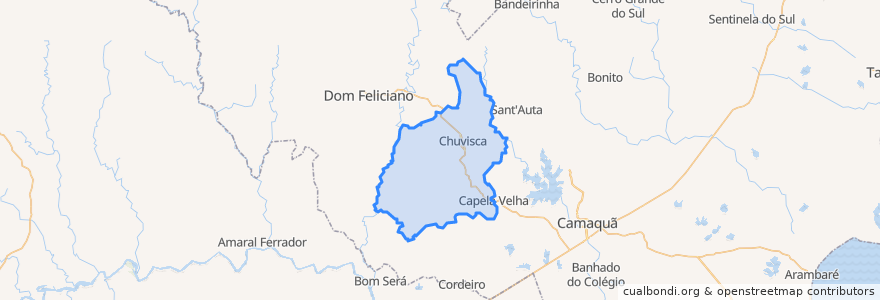 Mapa de ubicacion de Chuvisca.