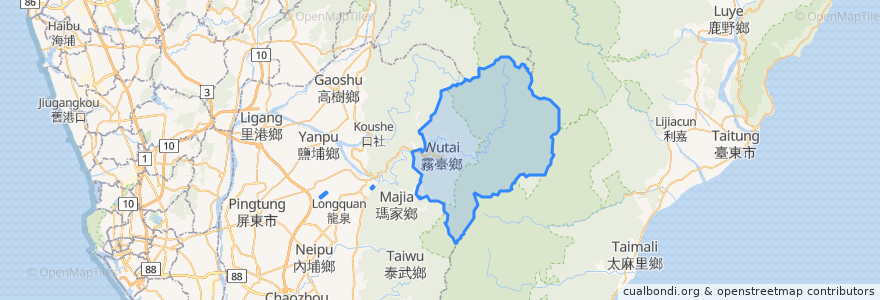 Mapa de ubicacion de 우타이 향.