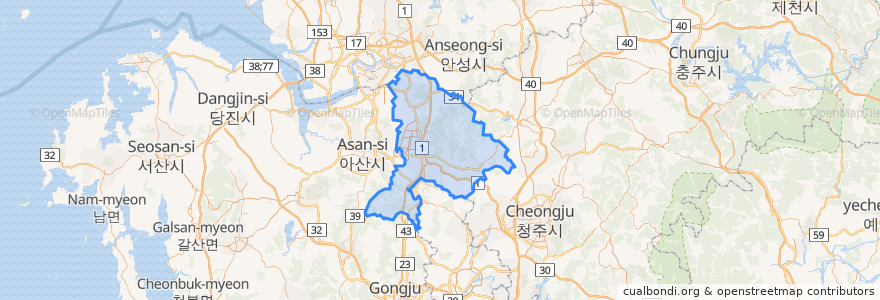 Mapa de ubicacion de 天安市.