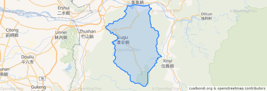 Mapa de ubicacion de 루구향.