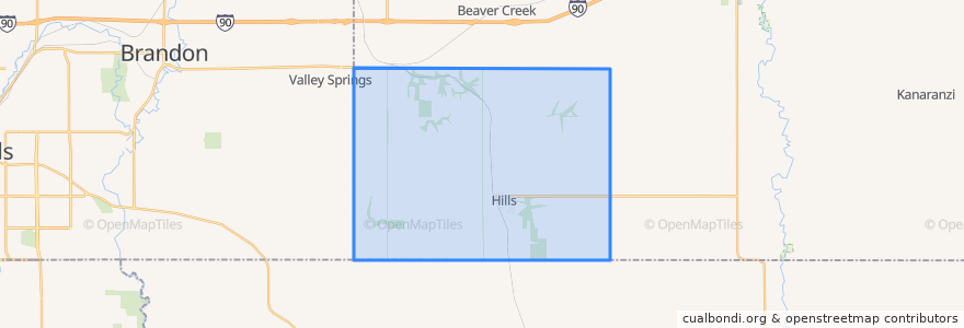 Mapa de ubicacion de Martin Township.