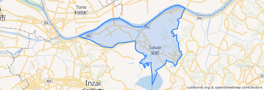 Mapa de ubicacion de Sakae.