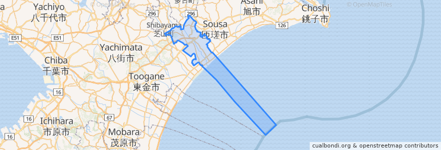 Mapa de ubicacion de Yokoshibahikari.
