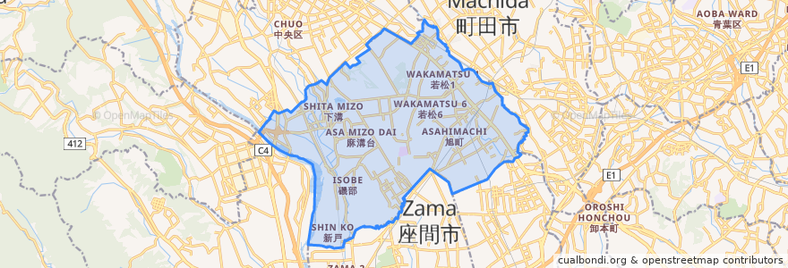 Mapa de ubicacion de Минами.