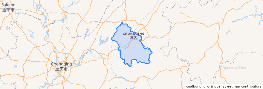 Mapa de ubicacion de Fengdu County.