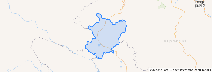 Mapa de ubicacion de 碌曲县 ཀླུ་ཆུ་རྫོང་།.