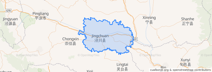 Mapa de ubicacion de Цзинчуань.