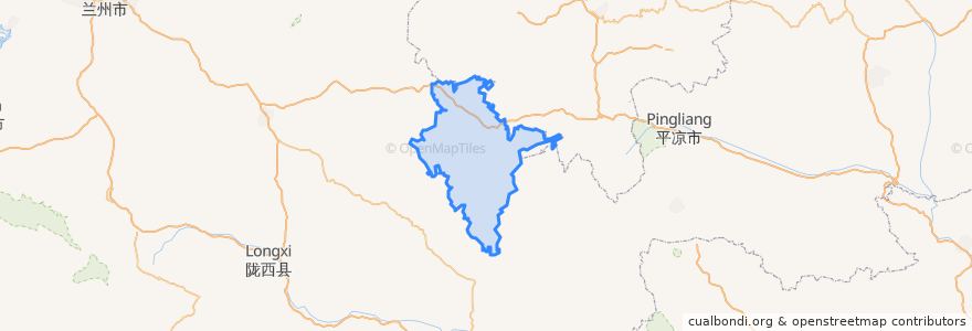 Mapa de ubicacion de Jingning County.