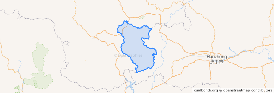 Mapa de ubicacion de 康县.