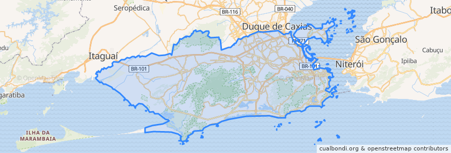 Mapa de ubicacion de リオデジャネイロ.