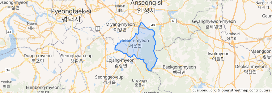 Mapa de ubicacion de 瑞雲面.