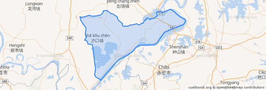 Mapa de ubicacion de Honghu City.