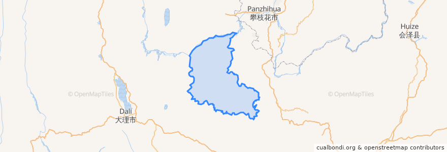 Mapa de ubicacion de Dayao County.