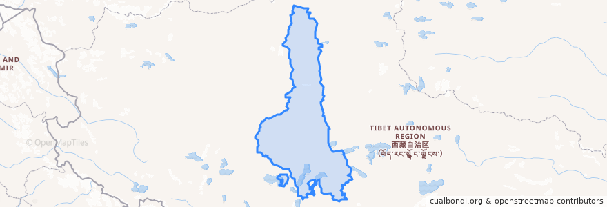 Mapa de ubicacion de 尼玛县 ཉི་མ་རྫོང།.