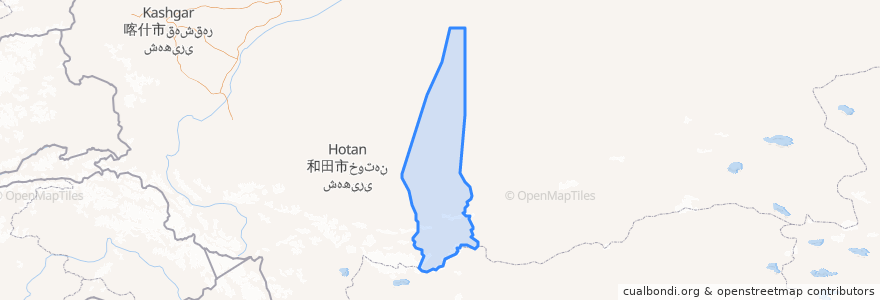 Mapa de ubicacion de Keriya County.