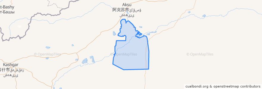 Mapa de ubicacion de شهرستان آوات.