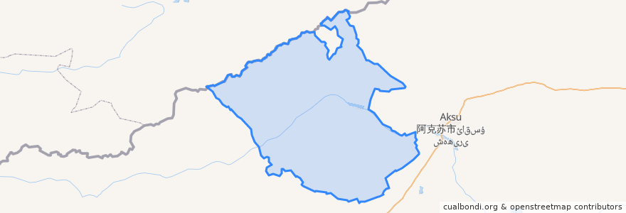 Mapa de ubicacion de 乌什县 ئۇچتۇرپان ناھىيىسى.