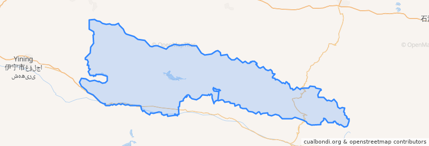 Mapa de ubicacion de 尼勒克县.