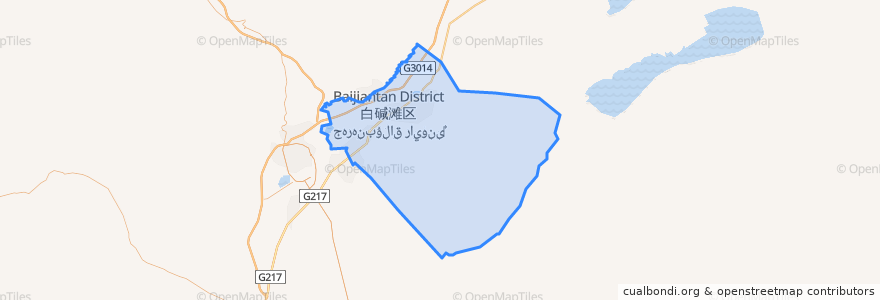 Mapa de ubicacion de 白碱滩区.