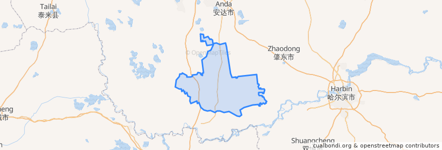 Mapa de ubicacion de Zhaozhou County.