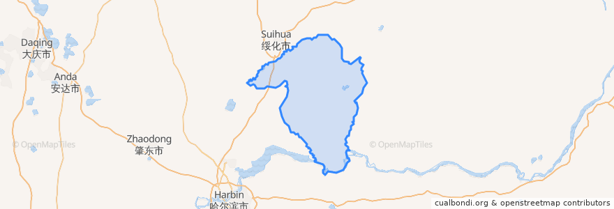 Mapa de ubicacion de Bayan County.