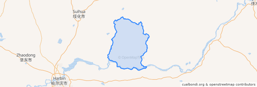 Mapa de ubicacion de Condado de Mulan.