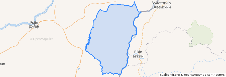 Mapa de ubicacion de Raohe County.