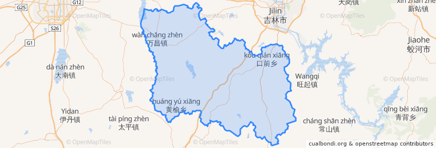 Mapa de ubicacion de Yongji County.