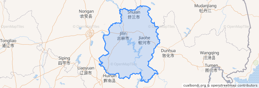 Mapa de ubicacion de Jilin City.