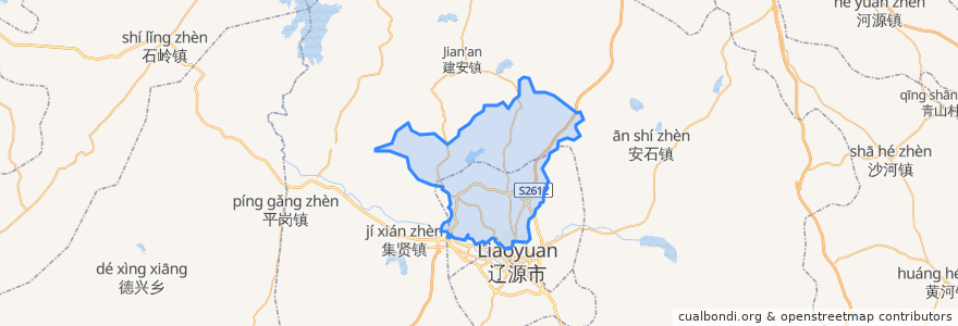 Mapa de ubicacion de Xi'an District.