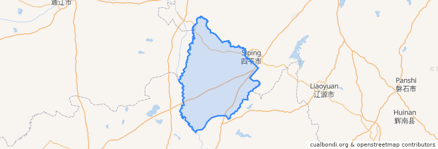 Mapa de ubicacion de Changtu County.