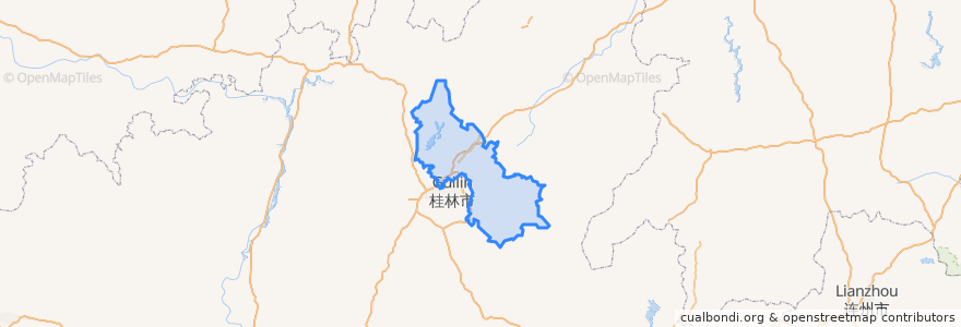Mapa de ubicacion de Lingchuan County.