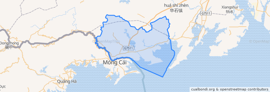 Mapa de ubicacion de 东兴市.